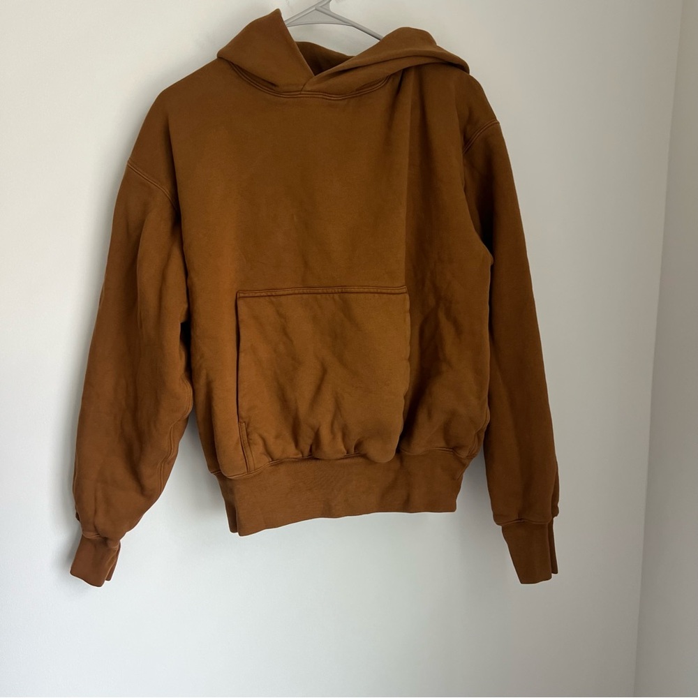 Yeezy x GAP Double Layer Hoodie Pullover in Brown Size Men's Medium - Picture 2 of 5
